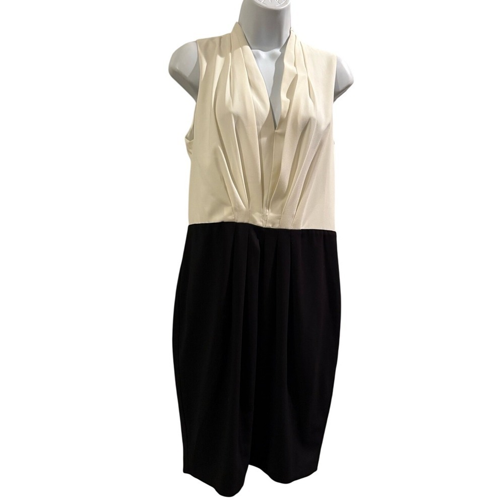 H&M Sleeveless Two-Tone Midi Dress in Ivory and Black‎ - Picture 2 of 8